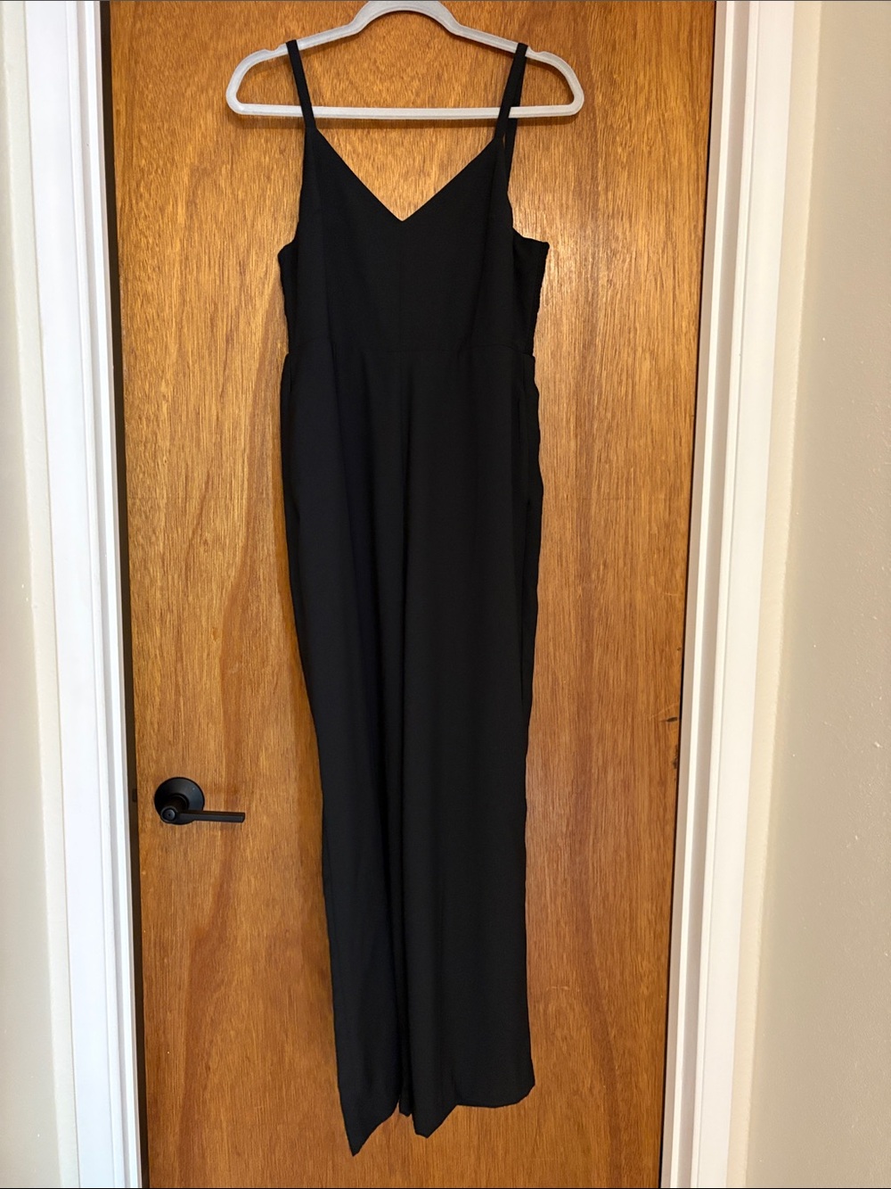 Madewell Black V-Neck Spaghetti Strap Jumpsuit